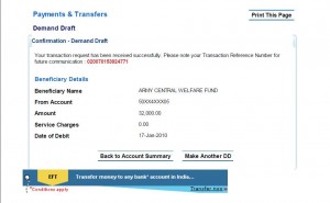 Army Welfare Fund Contribution