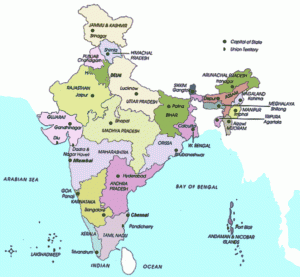 India Map pre new states