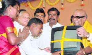 Free TV Distribution Karunanidhi Tamil Nadu
